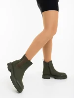 Дамски боти зелени от екологична кожа Adeliza