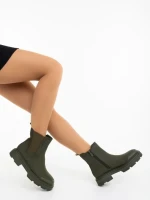 Дамски боти зелени от екологична кожа Adeliza