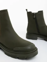 Дамски боти зелени от екологична кожа Adeliza