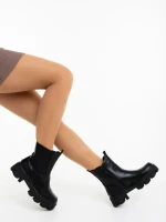Дамски боти черни от екологична кожа Lilana