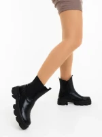 Дамски боти черни от екологична кожа Lilana
