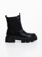 Дамски боти черни от екологична кожа Lilana