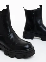 Дамски боти черни от екологична кожа Lilana