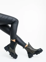 Дамски боти зелени от екологична кожа Lilana