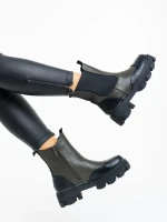 Дамски боти зелени от екологична кожа Lilana