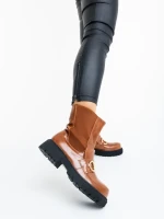 Дамски боти камел от екологична кожа Aurona