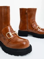 Дамски боти камел от екологична кожа Aurona