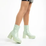 Дамски чизми  зелени  от еко кожа  lacuita Libbie