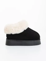 Дамски чехли черни от текстилен материал Astria