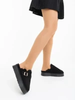 Дамски чехли черни от текстилен материал Sorella