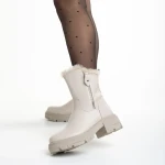 Дамски боти  бежови  от еко кожа  Pallie