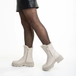 Дамски боти  бежови  от еко кожа  Pallie