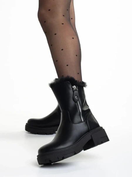 Дамски боти  черни  от еко кожа  Pallie