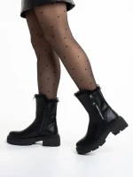 Дамски боти  черни  от еко кожа  Pallie