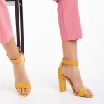 Дамски сандали  жълти  от еко кожа  Audrina