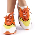 Дамски спортни обувки  Sadal бели със жълто