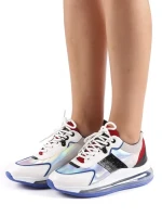 Дамски спортни обувки  Tamina бели със синьо