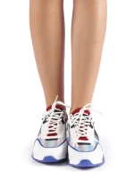 Дамски спортни обувки  Tamina бели със синьо