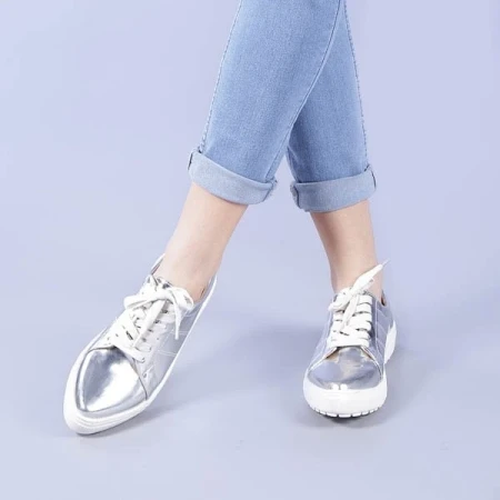 Дамски спортни обувки Aniela сребристи