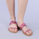 Дамски чехли Simina цикламени