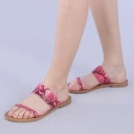 Дамски чехли Simina цикламени