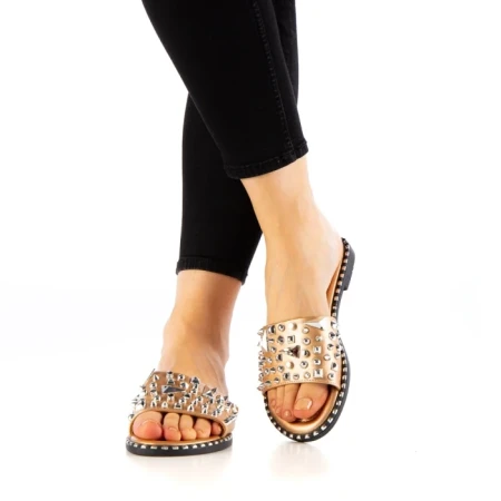 Дамски чехли  Iuliana розово златисти