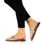 Дамски чехли  Iuliana розово златисти