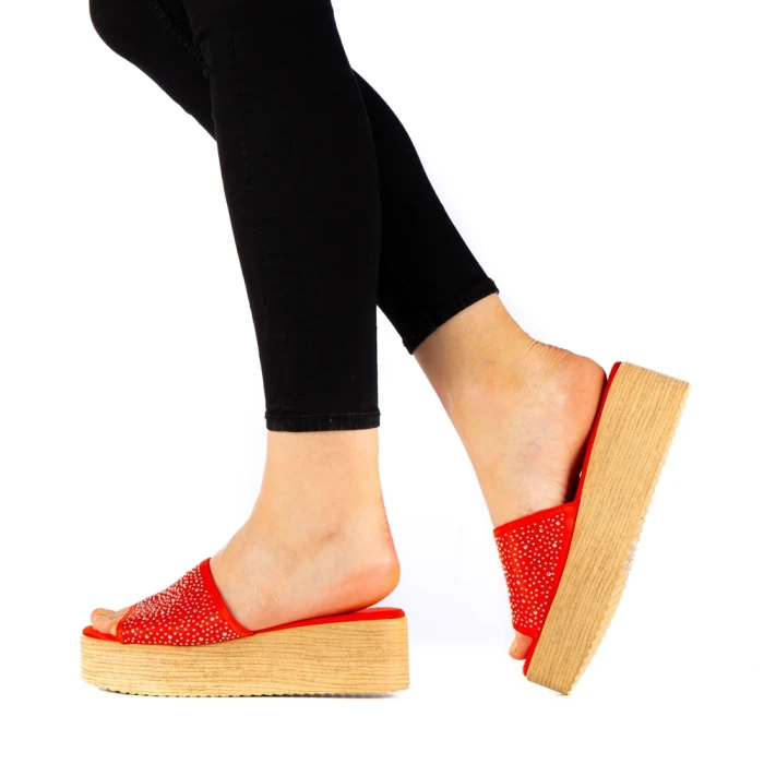 Дамски чехли Minodora оранжеви