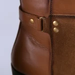 Боти от естествена кожа Sena камел