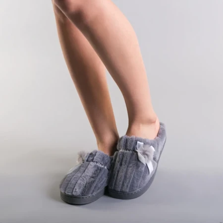 Дамски чехли  Rema сиви