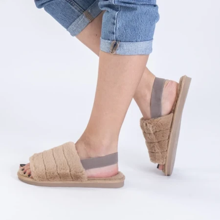 Дамски чехли  Saira каки