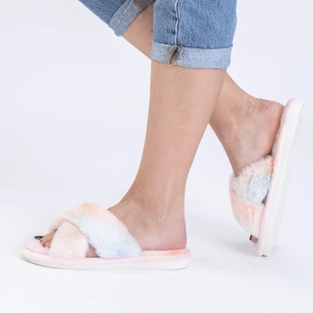 Дамски чехли  Zaya оранжеви многоцветни