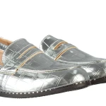Дамски мокасини Amala сребристи