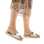 Дамски чехли  Hanina бели