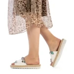 Дамски чехли  Hanina бели