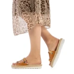 Дамски чехли  Hanina камел