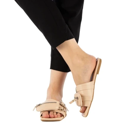 Дамски чехли  Hazany бежови