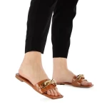 Дамски чехли  Samyna камел