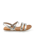 Дамски сандали  Hagara сребристи