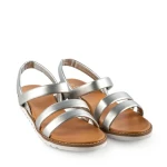 Дамски сандали  Hagara сребристи