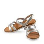 Дамски сандали  Hagara сребристи