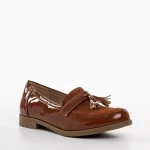 Дамски мокасини камел от еко кожа Simy