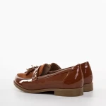 Дамски мокасини камел от еко кожа Simy