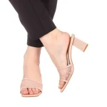 Дамски чехли  Javira телесен цвят