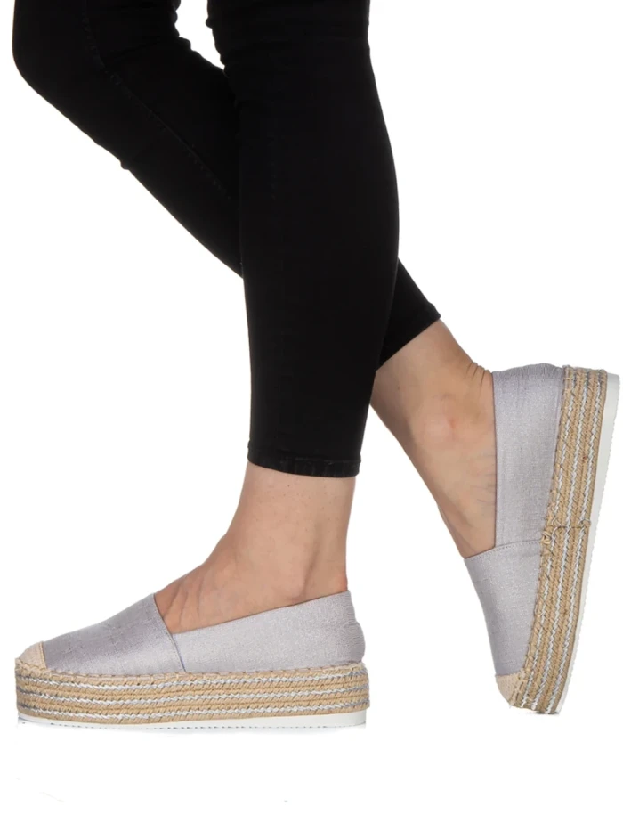 Дамски еспадрили  Drina сребристи