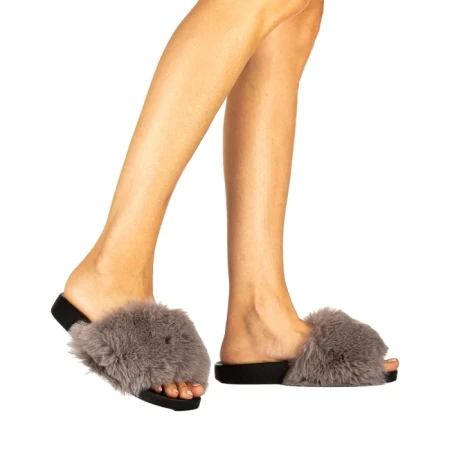 Дамски чехли Connie сиви