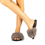 Дамски чехли Connie сиви