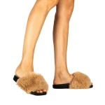 Дамски чехли Connie бежови