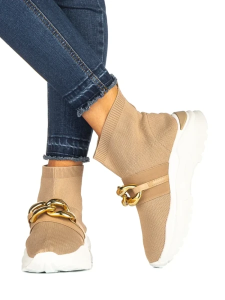 Дамски спортни обувки Amalida бежови