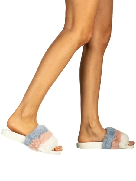 Дамски чехли Drima бели